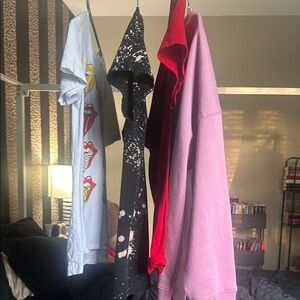 Classic Rock Band Graphic Tee and Hoodie Lot